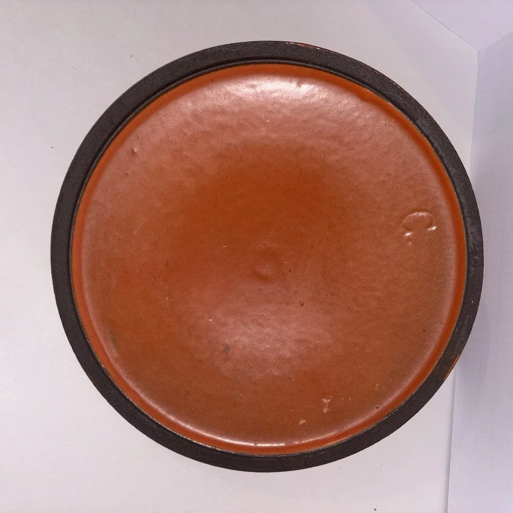 Vintage Cousances Le Creuset 8 Inch Dutch Oven Flame Orange